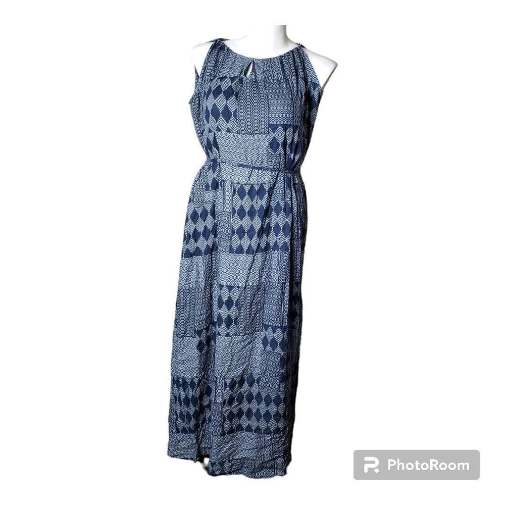 CHARMING CHARLIE NAVY BLUE MAXI DRESS SLEEVELESS SIZE XL RACER BACK NWT